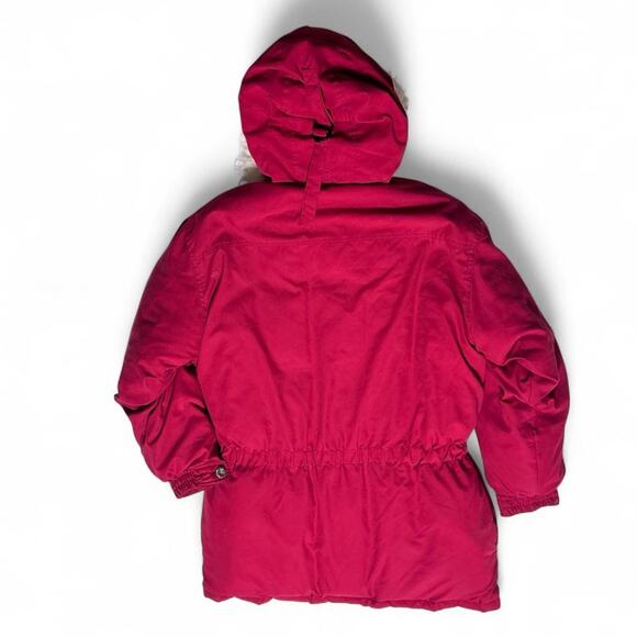 Eddie Bauer Polar Parka 90s Vintage Red Nylon Shell Goose Down Puffer Large - Picture 5 of 7